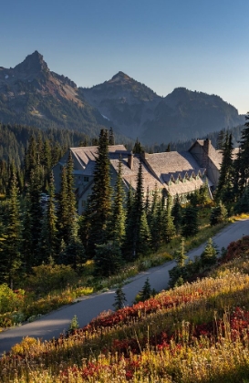 Picture of FALL COLOR AT THE PARADISE INN IN MOUNT RAINIER NATIONAL PARK-WASHINGTON STATE-USA