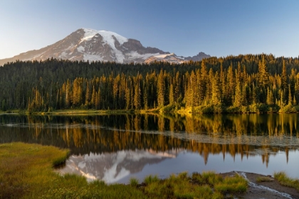 Picture of APTLY NAMED REFLECTION LAKE IN MOUNT RAINIER NATIONAL PARK-WASHINGTON STATE-USA