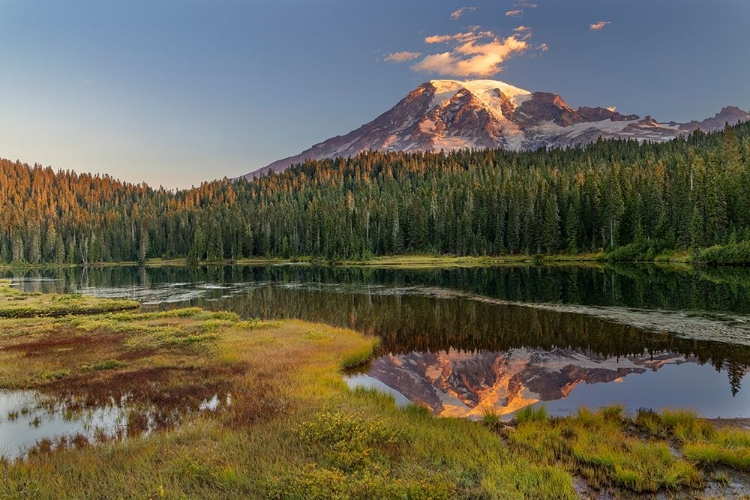 Picture of APTLY NAMED REFLECTION LAKE IN MOUNT RAINIER NATIONAL PARK-WASHINGTON STATE-USA