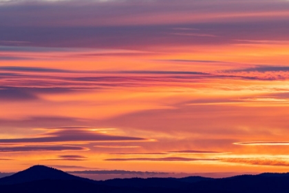 Picture of SUNRISE CLOUDS AND ROLLING HILLS FROM STEPTOE BUTTE NEAR COLFAX-WASHINGTON STATE-USA