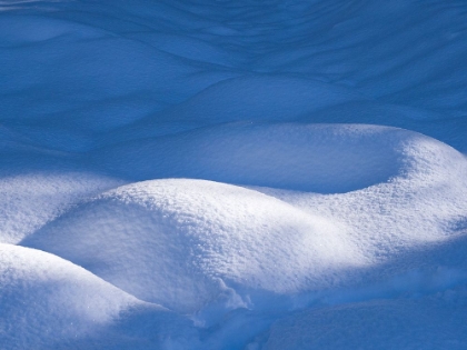 Picture of USA-WASHINGTON STATE-CLE ELUM-KITTITAS COUNTY. SNOW MOUNDS IN WINTER.