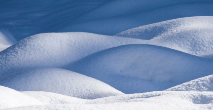 Picture of USA-WASHINGTON STATE-CLE ELUM-KITTITAS COUNTY. SNOW MOUNDS IN WINTER.