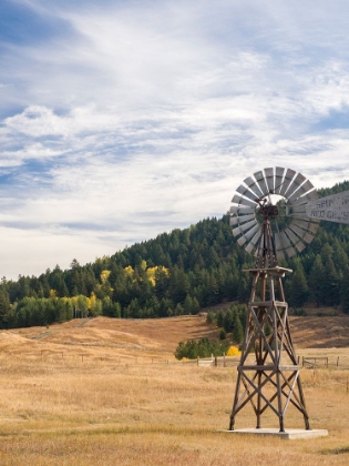 Picture of USA-WASHINGTON STATE-MOLSON-OKANOGAN COUNTY. WINDMILL IN THE GHOST TOWN.