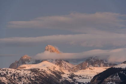 Picture of USA-WYOMING. GRAND TETON AND CLOUDS FROM WEST SIDE OF TETONS