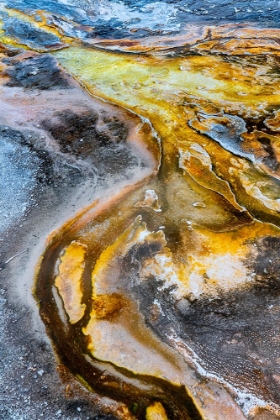 Picture of USA-WYOMING. ABSTRACT GEOTHERMAL FEATURE-UPPER GEYSER BASIN-YELLOWSTONE NATIONAL PARK.