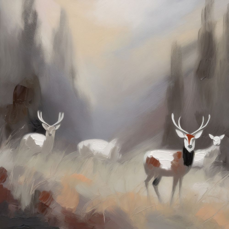 Picture of DEER IN THE MIST