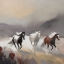 Picture of HORSES AGAINST THE SKY