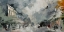 Picture of ABSTRACT PARIS STREET SCENE I