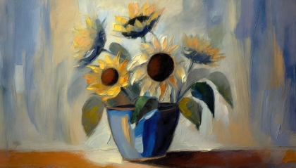 Picture of POTTED SUNFLOWER BOUQUET I
