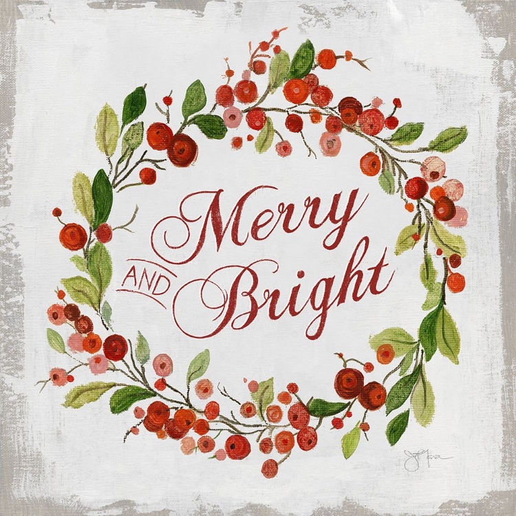 Picture of MERRY AND BRIGHT HOLLY WREATH