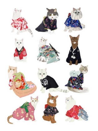 Picture of CATS IN KIMONOS