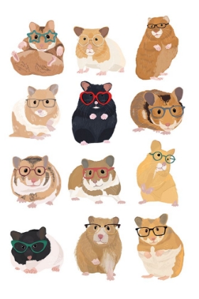 Picture of HAMSTERS WEARING GLASSES