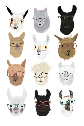 Picture of LLAMAS IN GLASSES