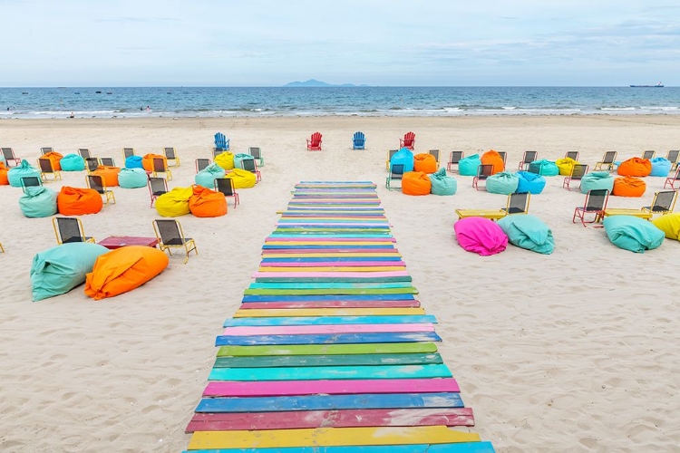 Picture of COLORFUL BEACH WALKWAY VIETNAM