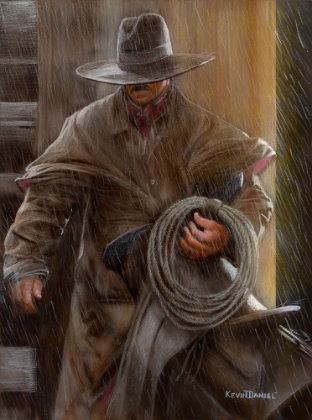 Picture of COWBOY IN THE RAIN