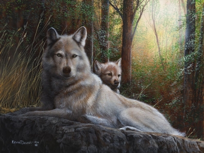 Picture of RECUMBENT WOLVES