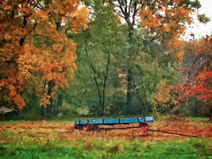 Picture of BLUE WAGON IN FALL