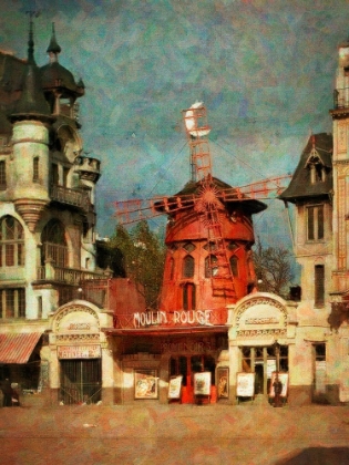 Picture of PARIS 1914 MOULIN ROUGE PAINTED