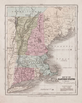 Picture of OLNEYS MAP OF EASTERN STATES