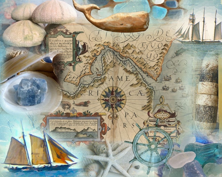 Picture of ANTIQUE SAIL THE OCEAN BLUE