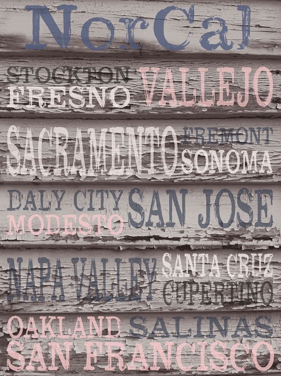 Picture of CALIFORNIA NORCAL TYPOGRAPHY