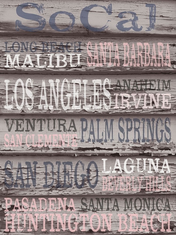 Picture of CALIFORNIA SOCAL TYPOGRAPHY