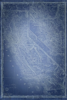Picture of CALIFORNIA MAP IN INDIGO
