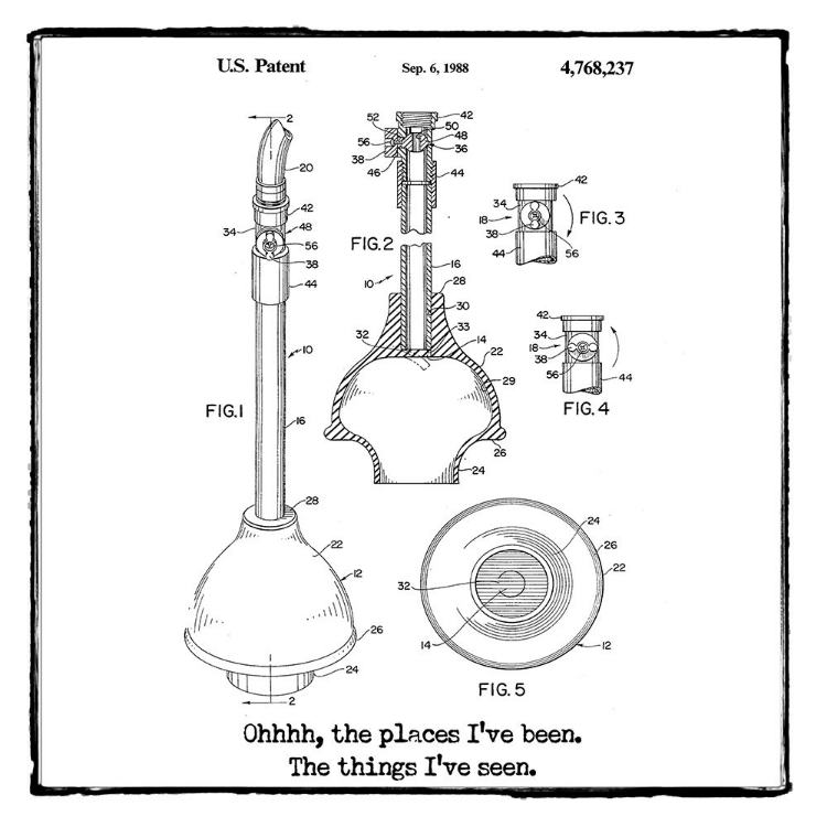 Picture of OHH THE PLACES IVE BEEN BATHROOM PATENT