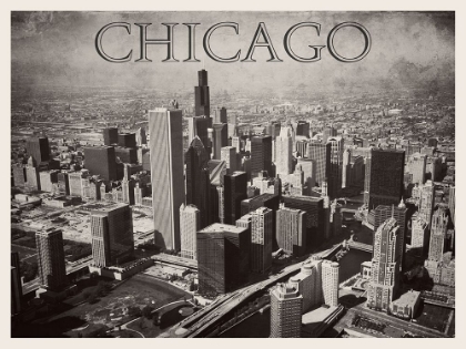 Picture of CHICAGO SKYLINE AGED