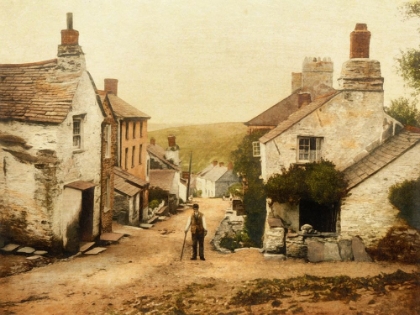 Picture of ENGLISH VILLAGE VINTAGE PHOTOCHROM PAINTED