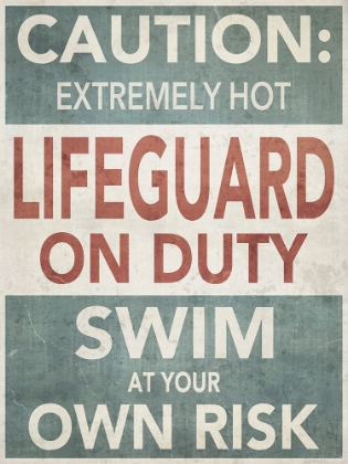 Picture of HOT LIFEGUARD CAUTION