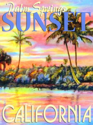 Picture of PALM SPRINGS SUNSET POSTER
