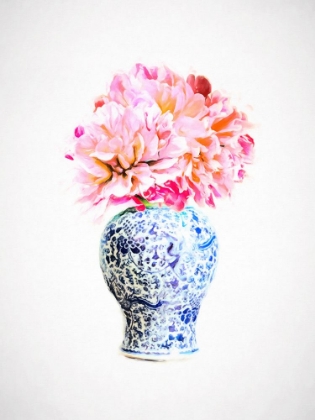Picture of PEONIES IN CHINOISERIE VASE STILL LIFE
