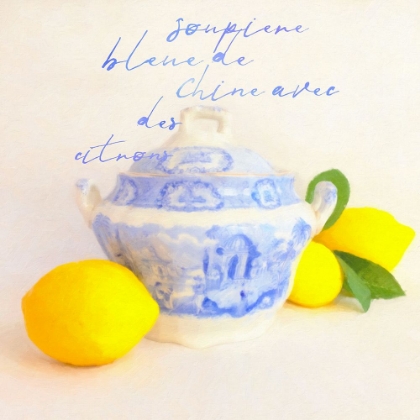 Picture of CHINA BLEU SERIES CUP SOUP TUREEN WITH LEMONS