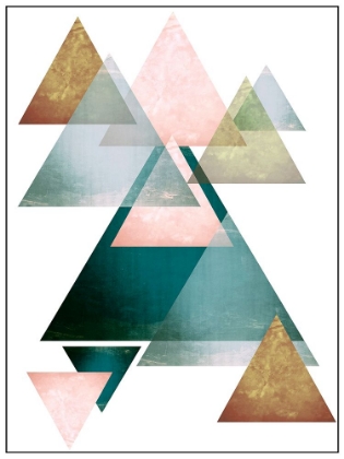 Picture of MOD TRIANGLES ABSTRACT IN GREEN