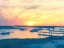 Picture of BOATS ILLUMINATED AT SUNSET