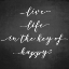 Picture of WOOD WORDS LIVE LIFE IN THE KEY OF HAPPY
