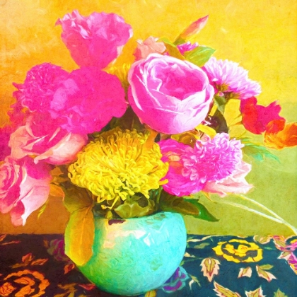 Picture of MIXED BOUQUET IN AQUA