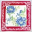 Picture of HANDKERCHIEF RED FLORAL ON WOOD