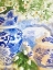 Picture of BLUE CHINAWARE WITH FLOWERS