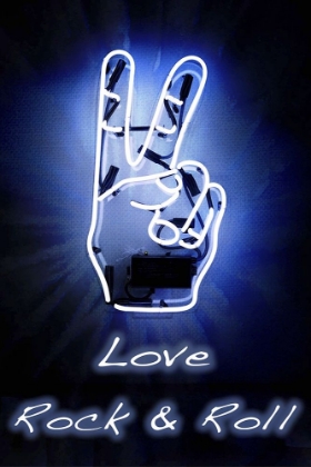 Picture of PEACE LOVE ROCK AND ROLL NEON