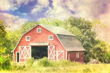Picture of RED BARN IN SPRING