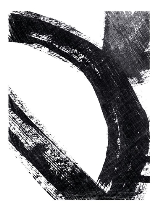 Picture of MODERN INK ABSTRACT IN BLACK CHARCOAL