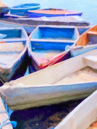 Picture of ROW BOATS WAITING ABSTRACT PAINT