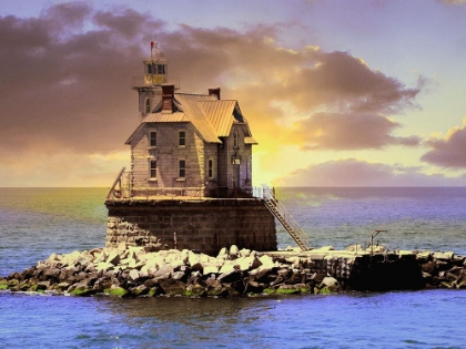 Picture of RACE ROCK LIGHT AT SUNSET