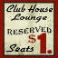 Picture of CLUB HOUSE LOUNGE RESERVED SIGN