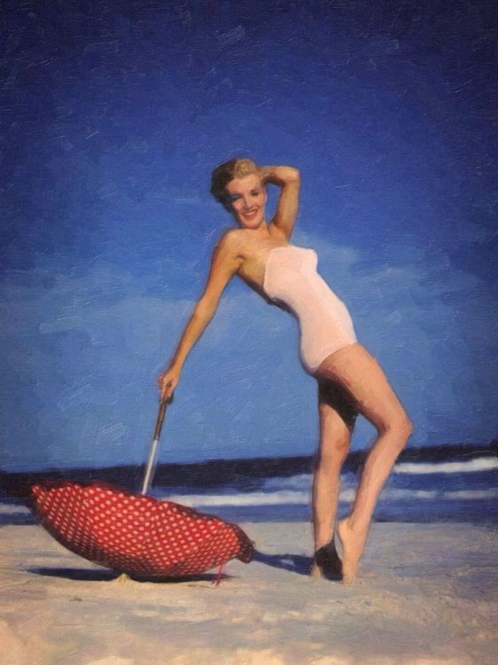 Picture of MM WITH PARASOL PAINTED