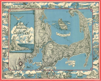 Picture of 1945 MILLER MAP OF CAPE COD