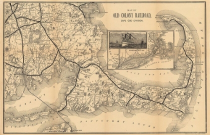 Picture of 1888 OLD COLONY RAILROAD MAP