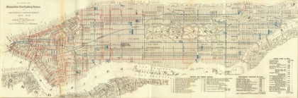 Picture of 1899 MANHATTAN STREET RAILWAYS MAP